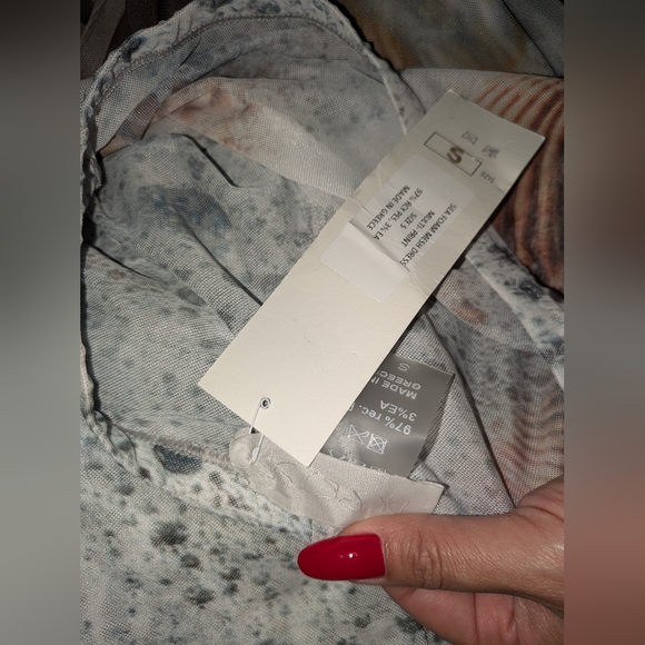 19. NWT DI PETSA SEA FOAM SHEER DRESS - Picture 6 of 8